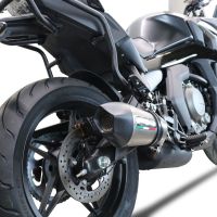 Exhaust compatible with Cf Moto 650 Gt 2022-2024, GP Evo4 Titanium, Slip-on exhaust including removable db killer and link pipe 