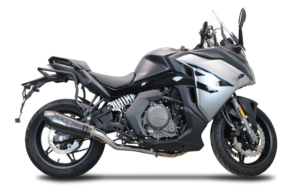 Pot echappement compatible avec Cf Moto 650 Gt 2022-2024, Gpe Ann. Poppy, Système demi complet homologué,pas légal pour les marchés européens, y compris db killer amovible 
