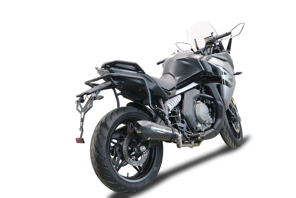 Pot echappement compatible avec Cf Moto 650 Gt 2022-2024, Gpe Ann. Poppy, Système demi complet homologué,pas légal pour les marchés européens, y compris db killer amovible 