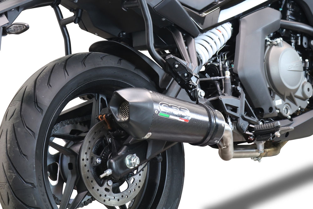 Pot echappement compatible avec Cf Moto 650 Gt 2022-2024, Gpe Ann. Poppy, Système demi complet homologué,pas légal pour les marchés européens, y compris db killer amovible 