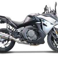 Pot echappement compatible avec Cf Moto 650 Gt 2022-2024, Gpe Ann. Titanium, Système demi complet homologué,pas légal pour les marchés européens, y compris db killer amovible 
