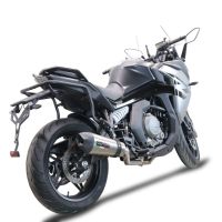 Pot echappement compatible avec Cf Moto 650 Gt 2022-2024, Gpe Ann. Titanium, Système demi complet homologué,pas légal pour les marchés européens, y compris db killer amovible 
