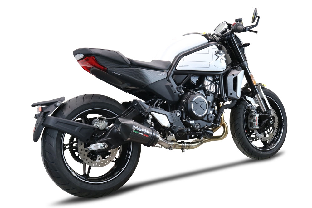 Pot echappement compatible avec Cf Moto 700 CL-X Sport 2022-2024, Gpe Ann. Poppy, Système demi complet homologué,pas légal pour les marchés européens, y compris db killer amovible 