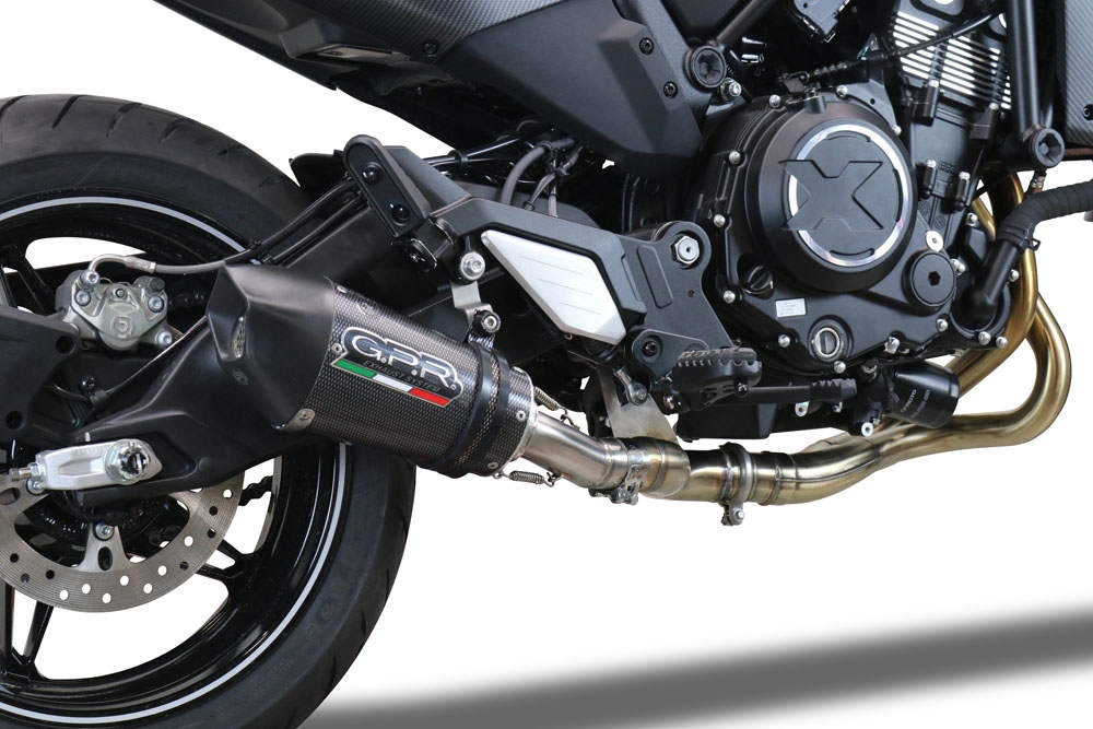 Pot echappement compatible avec Cf Moto 700 CL-X Sport 2022-2024, Gpe Ann. Poppy, Système demi complet homologué,pas légal pour les marchés européens, y compris db killer amovible 