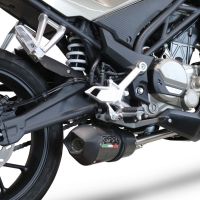 Pot echappement compatible avec Cf Moto 300 NK 2022-2024, GP Evo4 Poppy, Pot échappement complet, non légal pour les pays de l'UE, avec db killer amovible 