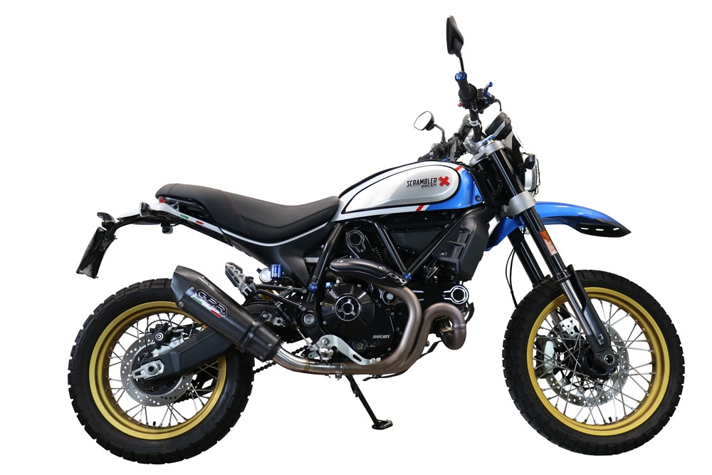 Pot echappement compatible avec Ducati Scrambler 800 Desert Sled -DS Fasthouse 2021-2024, Gpe Ann. Poppy, Pot Echappement homologué pour les marchés non européens 