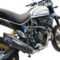 Pot echappement compatible avec Ducati Scrambler 800 Desert Sled -DS Fasthouse 2021-2024, Gpe Ann. Poppy, Pot Echappement homologué pour les marchés non européens 