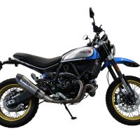 Pot echappement compatible avec Ducati Scrambler 800 Desert Sled -DS Fasthouse 2021-2024, Gpe Ann. Titanium, Pot Echappement homologué pour les marchés non européens 