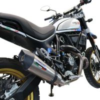 Pot echappement compatible avec Ducati Scrambler 800 Desert Sled -DS Fasthouse 2021-2024, Gpe Ann. Titanium, Pot Echappement homologué pour les marchés non européens 