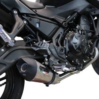 Pot echappement compatible avec Kawasaki Z 650 2017-2020, Gpe Ann. Titanium, Pot échappement complet, non légal pour les pays de l'UE, avec db killer amovible 