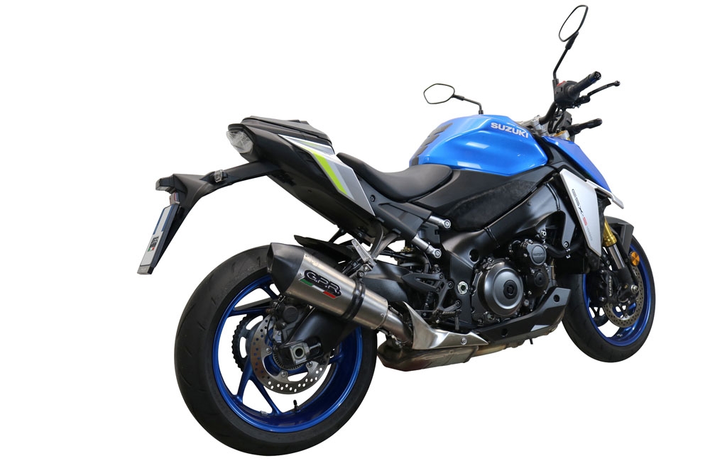 Exhaust compatible with Suzuki GSX-S1000 2021-2025, GP Evo4 Titanium, Slip-on exhaust including removable db killer and link pipe 