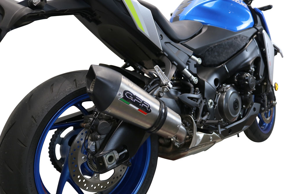Exhaust compatible with Suzuki GSX-S1000 2021-2025, GP Evo4 Titanium, Slip-on exhaust including removable db killer and link pipe 