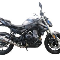 Pot echappement compatible avec Voge 500DS 2021-2024, GP Evo4 Titanium, Échappement légal, homologué,silencieux avec db killer amovible et tuyau de liaison spécifique 