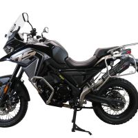Exhaust compatible with Voge 650DSX 2021-2024, Gpe Ann. Poppy, Slip-on exhaust including link pipe and removable db killer 