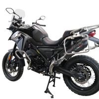 Exhaust compatible with Voge 650DSX 2021-2024, Gpe Ann. Poppy, Slip-on exhaust including link pipe and removable db killer 