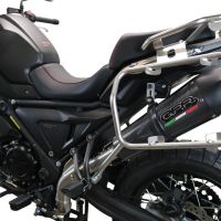 Exhaust compatible with Voge 650DSX 2021-2024, Gpe Ann. Poppy, Slip-on exhaust including link pipe and removable db killer 