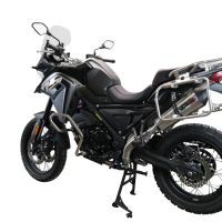 Exhaust compatible with Voge 650DSX 2021-2024, Gpe Ann. titanium, Slip-on exhaust including link pipe and removable db killer 