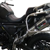 Exhaust compatible with Voge 650DSX 2021-2024, Gpe Ann. titanium, Slip-on exhaust including link pipe and removable db killer 
