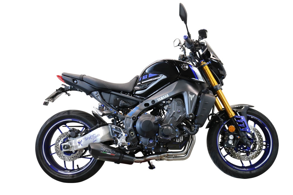 Pot echappement compatible avec Yamaha Mt-09 2021-2024, Gpe Ann. Poppy, Pot échappement complet, non légal pour les pays de l'UE, avec db killer amovible 