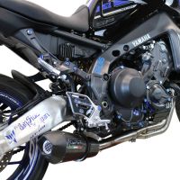 Pot echappement compatible avec Yamaha Mt-09 2021-2024, Gpe Ann. Poppy, Pot échappement complet, non légal pour les pays de l'UE, avec db killer amovible 