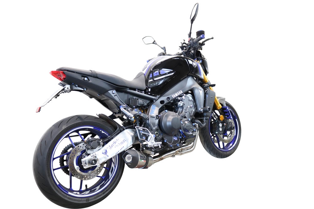 Pot echappement compatible avec Yamaha Mt-09 2021-2024, Gpe Ann. titanium, Pot échappement complet, non légal pour les pays de l'UE, avec db killer amovible 