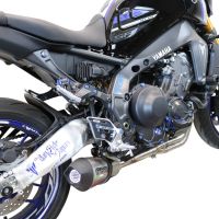 Pot echappement compatible avec Yamaha Mt-09 2021-2024, Gpe Ann. titanium, Pot échappement complet, non légal pour les pays de l'UE, avec db killer amovible 