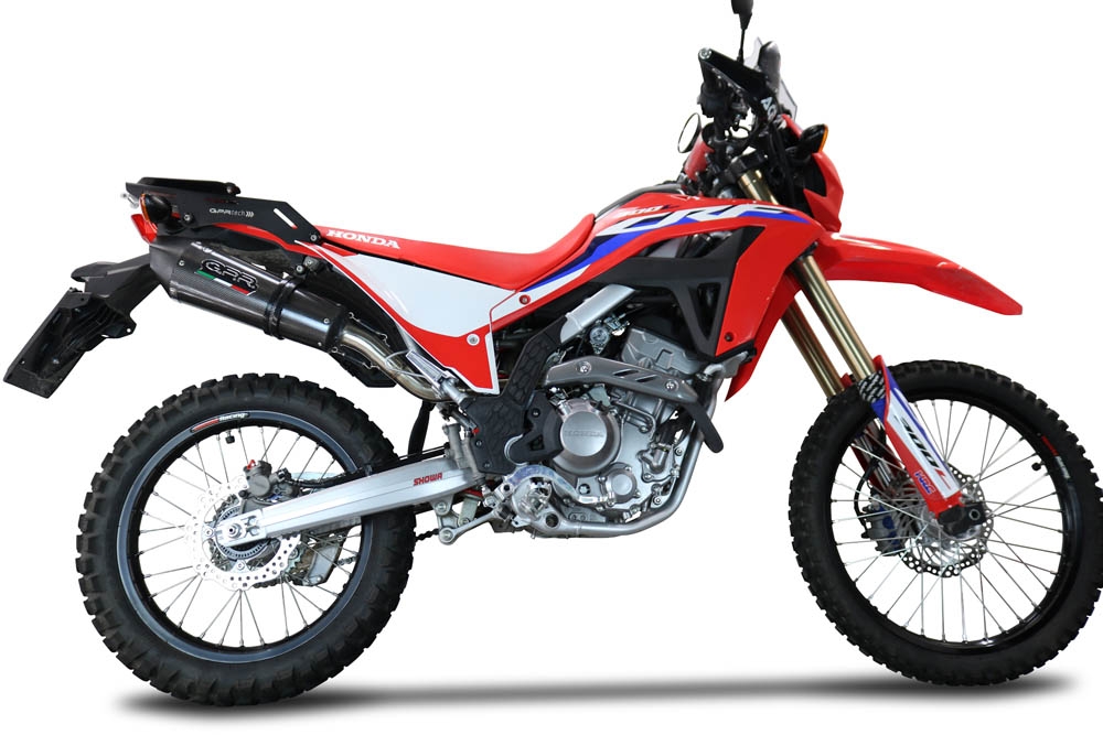 Pot echappement compatible avec Honda Crf 300 L - Rally 2021-2024, Gpe Ann. Poppy, Pot Echappement homologué pour les marchés non européens 