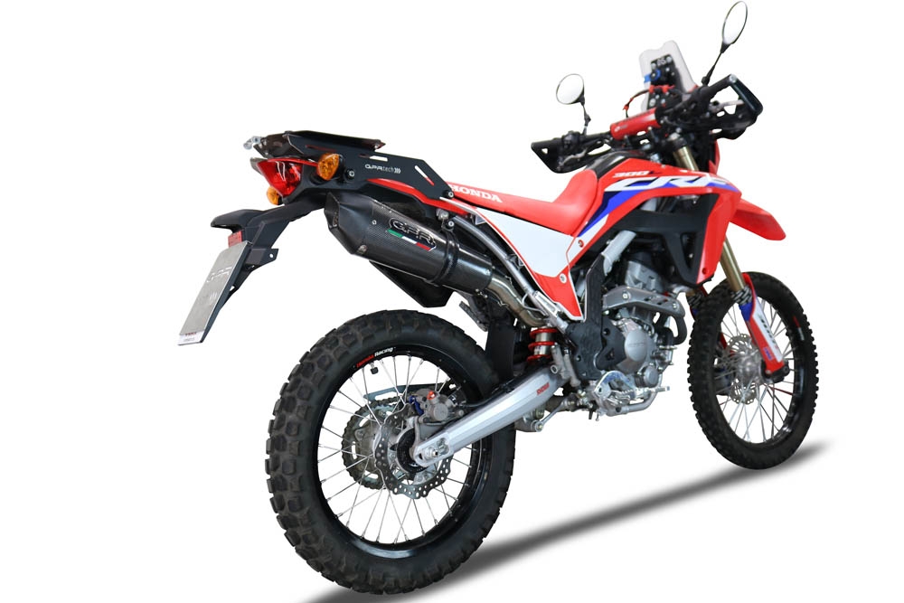 Pot echappement compatible avec Honda Crf 300 L - Rally 2021-2024, Gpe Ann. Poppy, Pot Echappement homologué pour les marchés non européens 