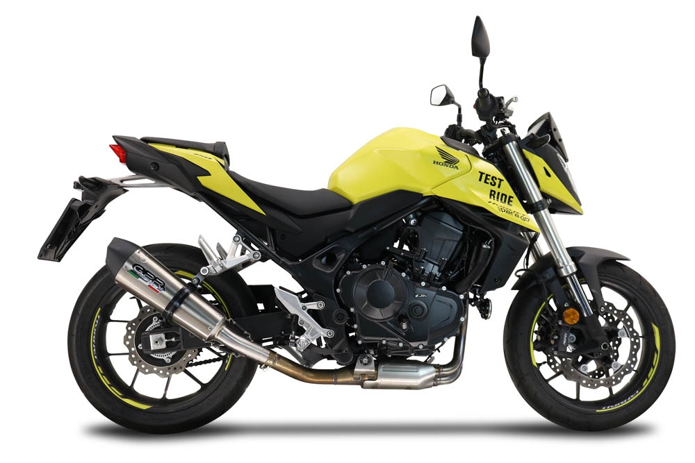 Exhaust compatible with Honda CB 750 Hornet 2023-2024, GP Evo4 Titanium, Slip-on exhaust including removable db killer and link pipe 