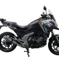 Exhaust compatible with Honda NC750X NC750S DCT 2014-2015, Gpe Ann. titanium, Slip-on exhaust including removable db killer and link pipe 