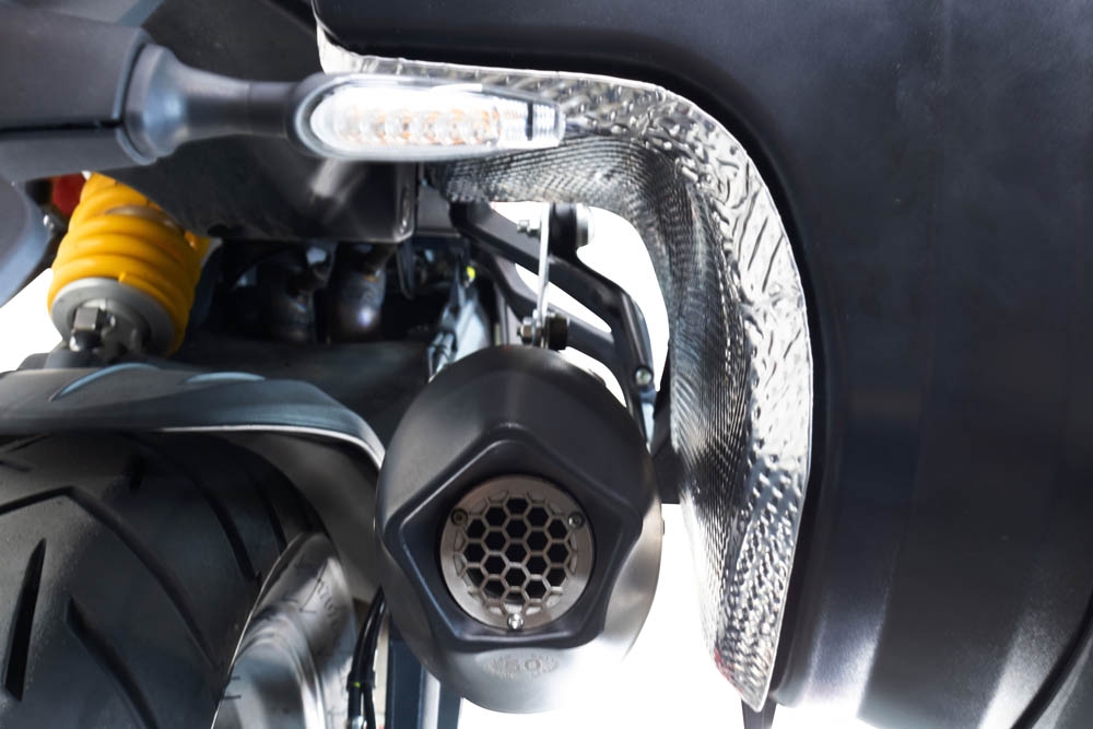 Exhaust compatible with Ducati Multistrada V4 S 2022-2024, GP Evo4 Poppy, Slip-on exhaust including removable db killer and link pipe 