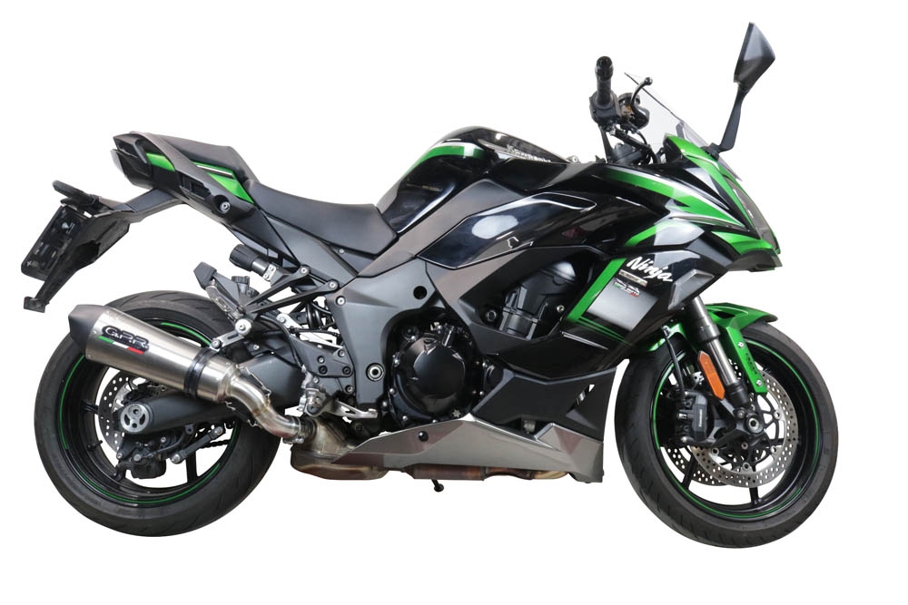 Pot echappement compatible avec Kawasaki Ninja 1000 Sx 2021-2024, Gpe Ann. titanium, Pot échappement racing, avec les tuyaux de liaison, article sans homologation 