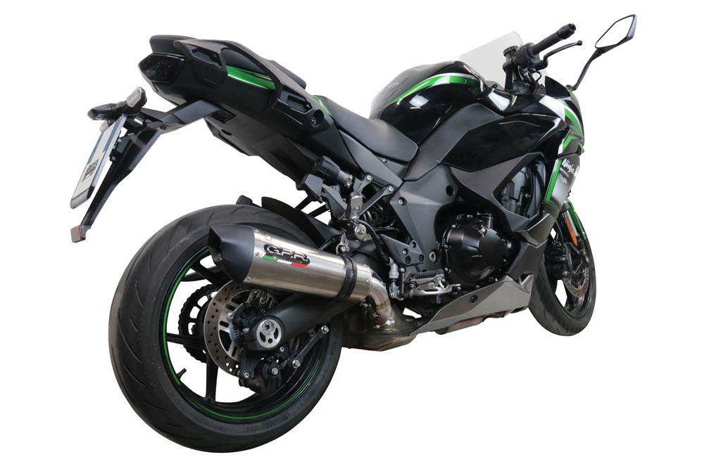 Pot echappement compatible avec Kawasaki Ninja 1000 Sx 2021-2024, Gpe Ann. titanium, Pot échappement racing, avec les tuyaux de liaison, article sans homologation 