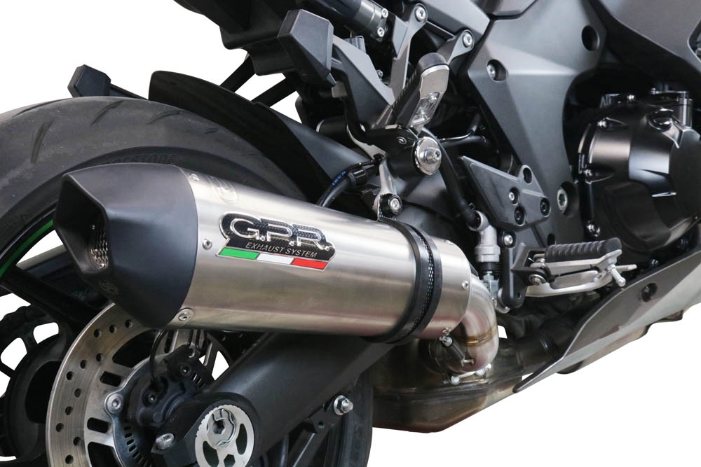 Pot echappement compatible avec Kawasaki Ninja 1000 Sx 2021-2024, Gpe Ann. titanium, Pot échappement racing, avec les tuyaux de liaison, article sans homologation 