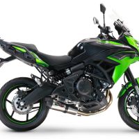 Pot echappement compatible avec Kawasaki Versys 650 2021-2022, Gpe Ann. Titanium, Pot échappement complet, non légal pour les pays de l'UE, avec db killer amovible 