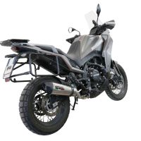 Pot echappement compatible avec Moto Morini X-CAPE 650 2021-2024, Gpe Ann. titanium, Système demi complet homologué,pas légal pour les marchés européens, y compris db killer amovible 