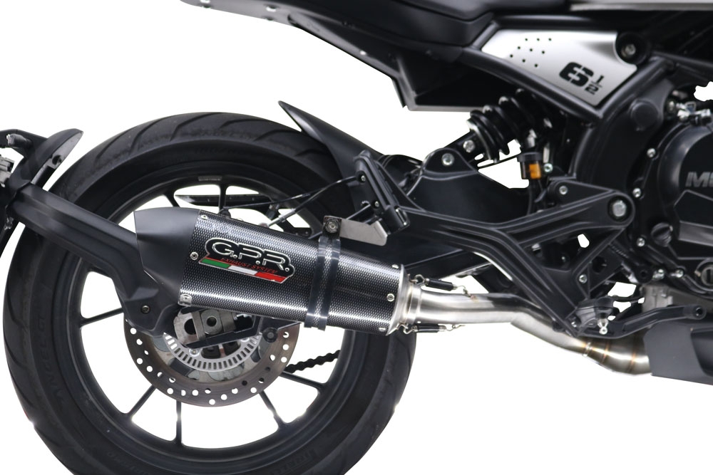 Pot echappement compatible avec Moto Morini Seiemmezzo Scr 2022-2024, Gpe Ann. Poppy, Système demi complet homologué,pas légal pour les marchés européens, y compris db killer amovible 