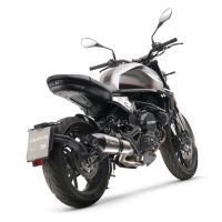 Exhaust compatible with Moto Morini Seiemmezzo Scr 2022-2024, Gpe Ann. titanium, Mid-Full system exhaust including removable db killer 