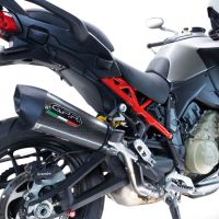 Exhaust compatible with Ducati Multistrada V4 Rally 2023-2024, GP Evo4 Poppy, Slip-on exhaust including removable db killer and link pipe 