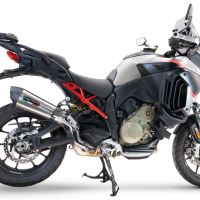 Exhaust compatible with Ducati Multistrada V4 S 2022-2024, GP Evo4 Titanium, Slip-on exhaust including removable db killer and link pipe 