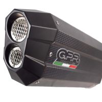 Exhaust compatible with Ktm 1290 Super Adventure 2017-2020, Sonic Poppy, Slip-on exhaust including removable db killer and link pipe 