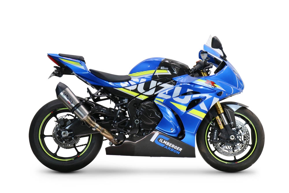 Pot echappement compatible avec Suzuki Gsx-R 1000 - 1000 R 2021-2025, Gpe Ann. titanium, Pot échappement racing, avec les tuyaux de liaison, article sans homologation 