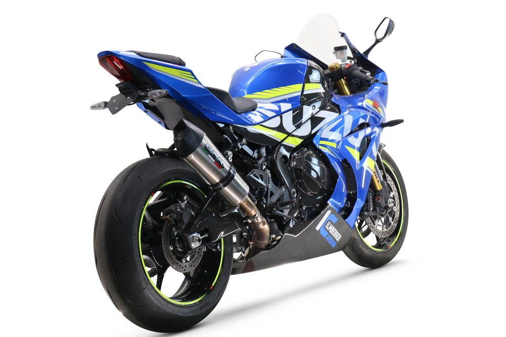 Pot echappement compatible avec Suzuki Gsx-R 1000 - 1000 R 2021-2025, Gpe Ann. titanium, Pot échappement racing, avec les tuyaux de liaison, article sans homologation 