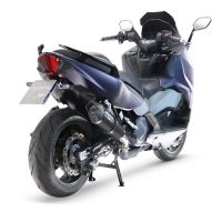 Exhaust compatible with Sym Maxsym TL 508 2021-2024, GP Evo4 Black Titanium, Slip-on exhaust including removable db killer and link pipe 
