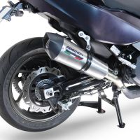 Exhaust compatible with Sym Maxsym TL 508 2021-2024, GP Evo4 Titanium, Slip-on exhaust including removable db killer and link pipe 