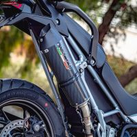 Pot echappement compatible avec Triumph Tiger 850 2020-2024, GP Evo4 Poppy, Échappement légal, homologué,silencieux avec db killer amovible et tuyau de liaison spécifique 