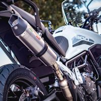 Pot echappement compatible avec Triumph Tiger 900 2020-2023, GP Evo4 Titanium, Échappement légal, homologué,silencieux avec db killer amovible et tuyau de liaison spécifique 