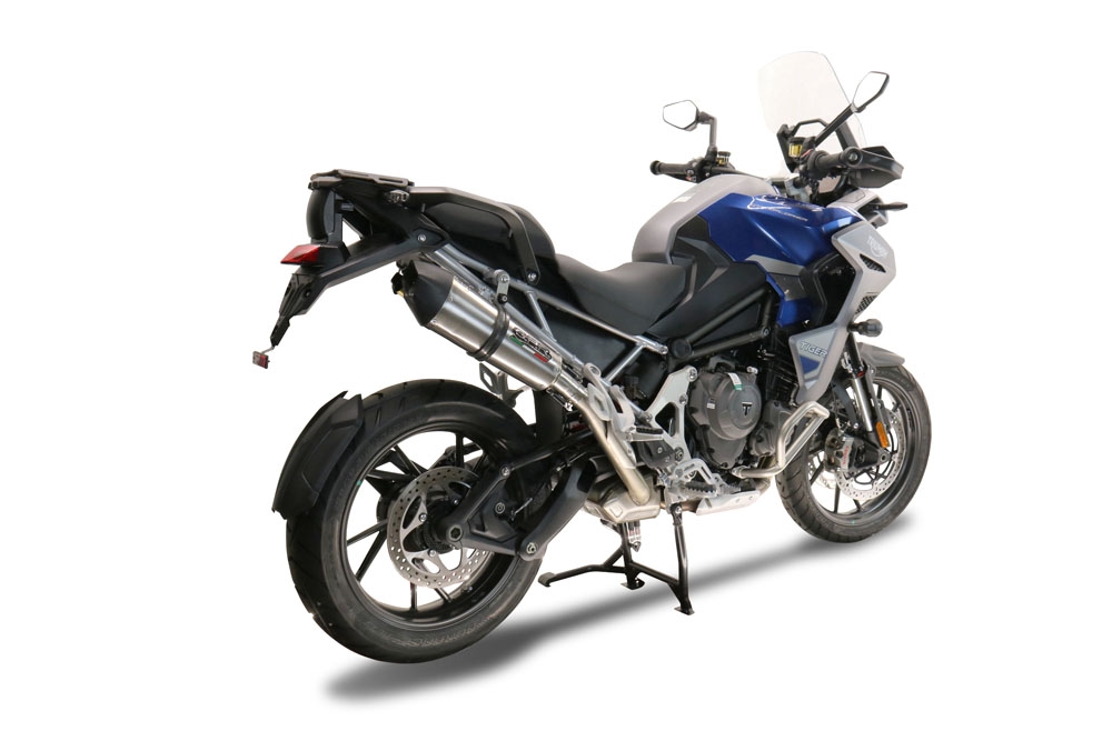 Exhaust compatible with Triumph Tiger 1200 Gt - Rally 2022-2024, GP Evo4 Titanium, Slip-on exhaust including removable db killer and link pipe 