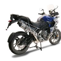 Exhaust compatible with Triumph Tiger 1200 Gt - Rally 2022-2024, GP Evo4 Titanium, Slip-on exhaust including removable db killer and link pipe 