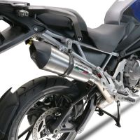 Exhaust compatible with Triumph Tiger 1200 Gt - Rally 2022-2024, GP Evo4 Titanium, Slip-on exhaust including removable db killer and link pipe 